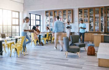 Students in study room