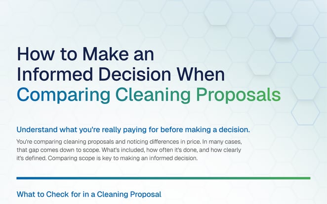 Comparing Cleaning Proposals One Sheet